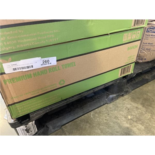 CASE OF PREMIUM HAND TOWEL ROLLS - 6 ROLLS OF 800FT EACH