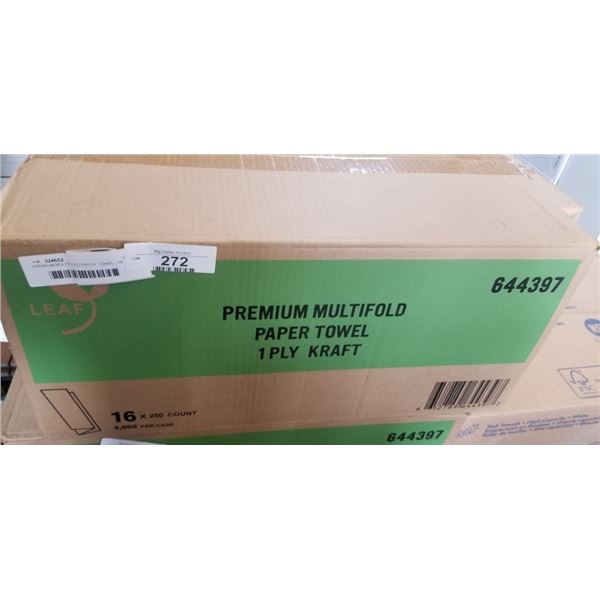 PREMIUM MULTIFOLD PAPER TOWEL - 16 BUNDLES OF 250