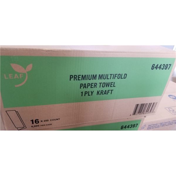 PREMIUM MULTIFOLD PAPER TOWEL - 16 BUNDLES OF 250