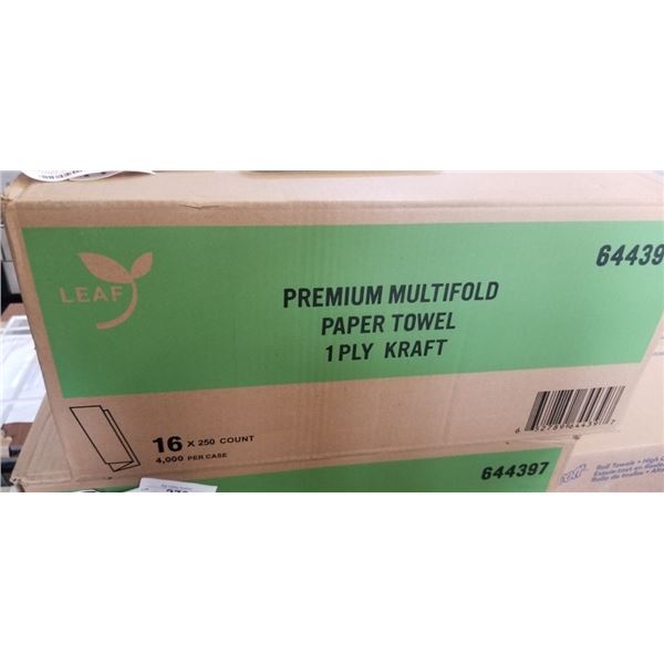 PREMIUM MULTIFOLD PAPER TOWEL - 16 BUNDLES OF 250