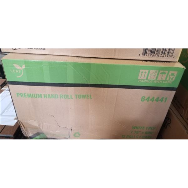 CASE OF PREMIUM HAND TOWELS ROLLS - 12 ROLLS OF 650FT