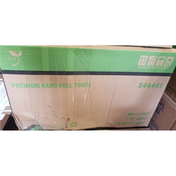 CASE OF PREMIUM HAND TOWELS ROLLS - 12 ROLLS OF 650FT