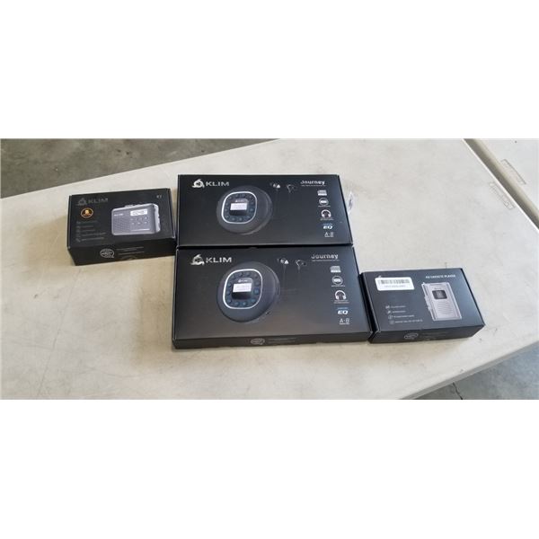 2 KLIM JOURNEY HIGH FIDELITY SOUND REPRODUCTIONS AND 2 CASETTE PLAYERS MODELS K7 AND K8