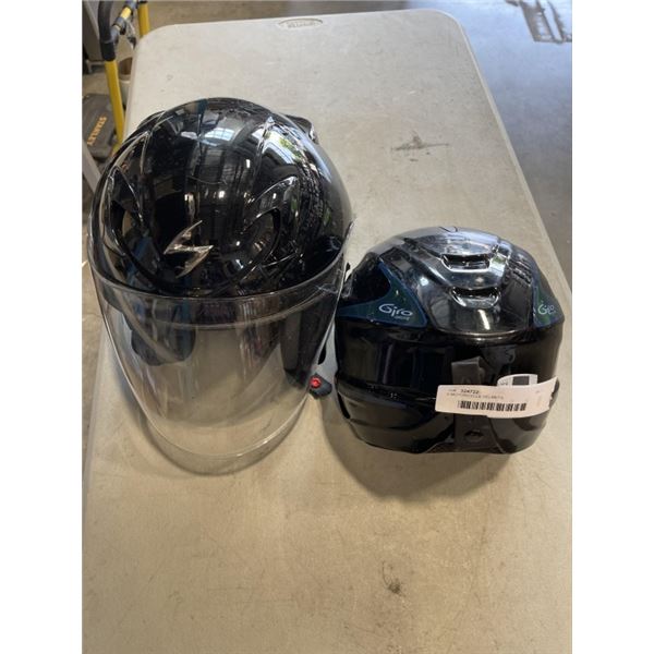 2 MOTORCYCLE HELMETS