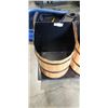 Image 2 : 3 METAL PLANTER BINS ON FOUR WHEEL METAL DOLLY