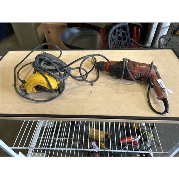 HILTI ROTARY HAMMER DRILL AND WORKFORCE HANDHELD TILE SAW