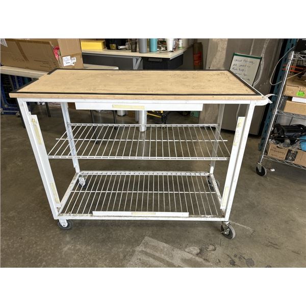 3 TIER WAREHOUSE 4 WHEEL CART