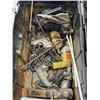 Image 4 : LARGE TOTE OF TOOLS AND CARPENTER VACUUM ATTACHMENT