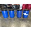 Image 1 : 4 BLUE 24 INCH PLASTIC BARRELS WITH LIDS