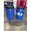 Image 2 : 4 BLUE 24 INCH PLASTIC BARRELS WITH LIDS