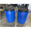 Image 4 : 4 BLUE 24 INCH PLASTIC BARRELS WITH LIDS