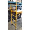 Image 4 : SECTION OF YELLOW ROLLING SCAFFOLDING 74 INCH X 30 INCH AND 74 INCH TALL, ONE PLATFORM