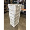 Image 1 : 7 WHITE STACKING BINS 16 X 24 X 7.5 INCH