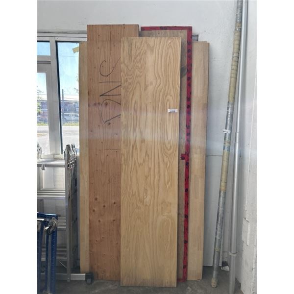 ASSORTED 1 INCH PLYWOOD, VENEER SHEETS ETC