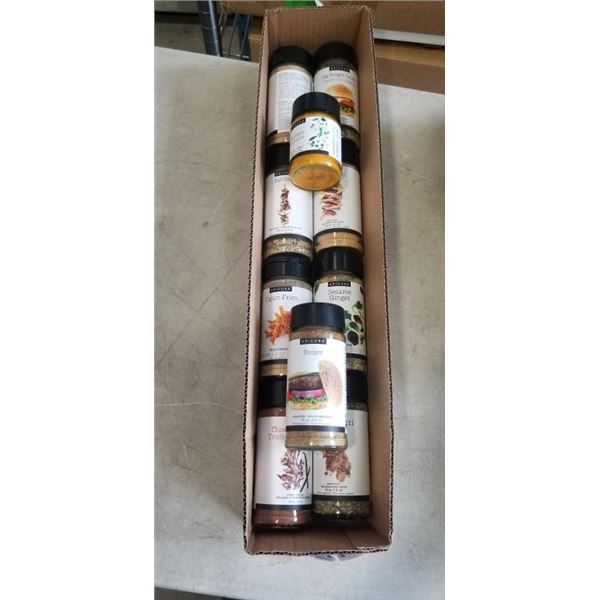TRAY OF 10 NEW ASSORTED EPICURE SPICES AND SEASONINGS