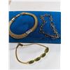 Image 1 : 3 VINTAGE GOLD TONE BRACELETS