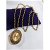 Image 1 : VINTAGE MECHANICAL WIND UP INGRAHAM PENDANT WATCH W/ CHAIN SWISS MADE WORKING