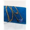 Image 2 : H HALSTON CHAIN W/ BEANS PENDANTS NECKLACE