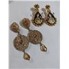 Image 2 : 2 PAIRS OF LARGE EARRINGS