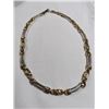 Image 1 : VINTAGE HEAVY GOLD AND SILVER TONE CHAIN NECKLACE