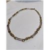 Image 2 : VINTAGE HEAVY GOLD AND SILVER TONE CHAIN NECKLACE