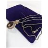 Image 3 : 925 STERLING SILVER CHAIN W/ GENUINE SMOKEY TOPAZ STONE PENDANT NECKLACE