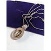 Image 4 : 925 STERLING SILVER CHAIN W/ GENUINE SMOKEY TOPAZ STONE PENDANT NECKLACE