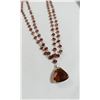 Image 1 : DOUBLE STRAND MONET BEADS W/ PENDANT NECKLACE