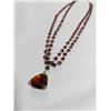 Image 2 : DOUBLE STRAND MONET BEADS W/ PENDANT NECKLACE