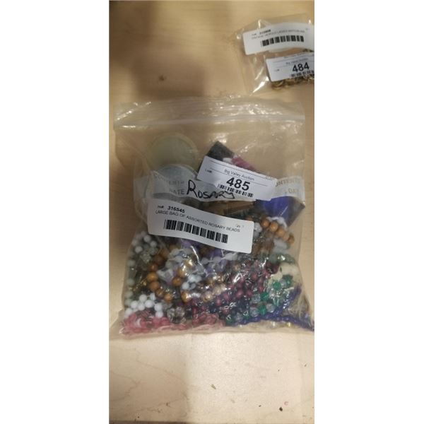 LARGE BAG OF ASSORTED ROSARY BEADS
