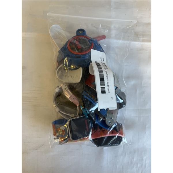 ASSORTED KIDS WATCHES AND STEP COUNTER