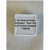 Image 1 : 7.3CT NATURAL RUBY, UNTREATED, PEAR CUT, RETAIL $1760