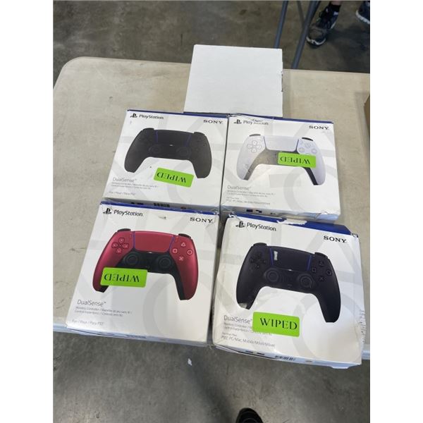 5 PLAYSTATION CONTROLLERS FOR PS5.  DEFECTIVE STORE RETURNS
