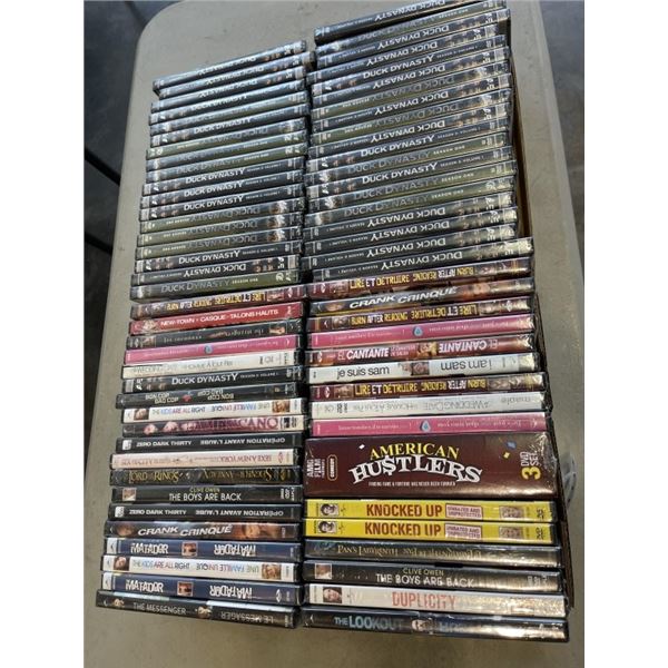 2 TRAYS OF DVDS