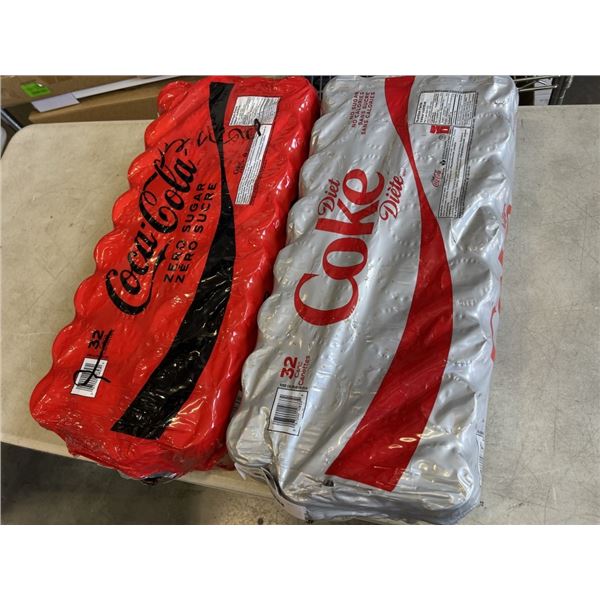 2 FLATS  OF COCA-COLA ZERO AND COCA-COLA DIET COKE - SOME MAY BE MISSING