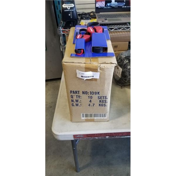 NEW CASE OF 10 PACKS OF 2PC STRAP WRENCH SETS