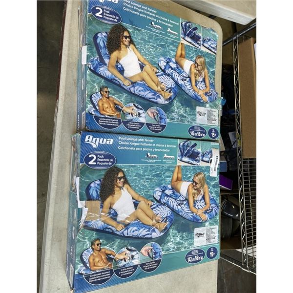 2  2PACKS AQUA INFLATEABLE RAFTS