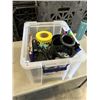 Image 1 : TOTE OF OFFICE SUPPLIES