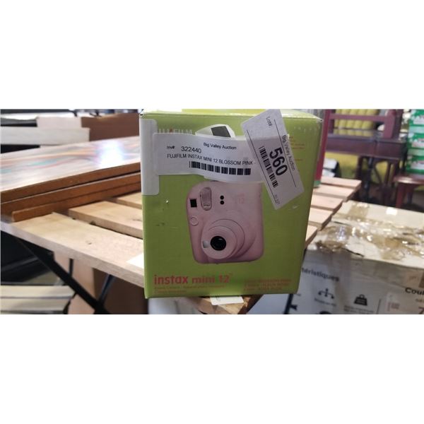 FUJIFILM INSTAX MINI 12 BLOSSOM PINK - TESTED WORKING, RETAIL $99