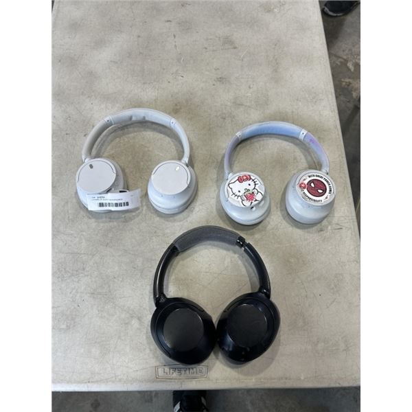 3 PAIRS OF SONY HEADPHONES