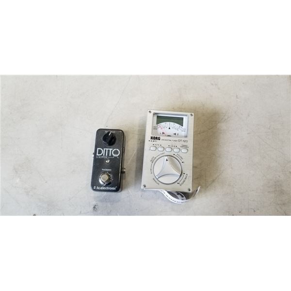 TC ELECTRONIC DITTO LOOPER AND KORG ORCHESTRAL TUNER OT-120