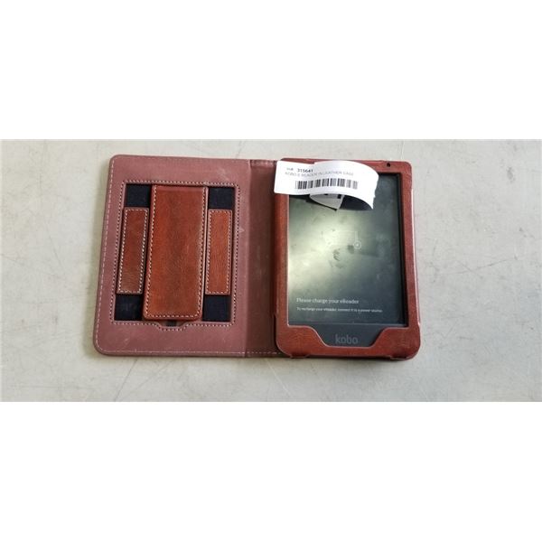 KOBO E READER IN LEATHER CASE