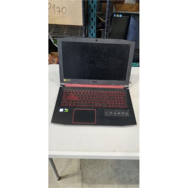 ACER NITRO 5 LAPTOP WITH INTEL CORE I7 8TH GEN AND NVIDIA GEFORCE GTX. UNKNOWN CONDITION.