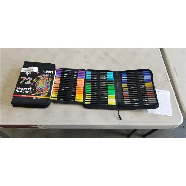 2 PACKS OF ZENO 72 MARKERS DUAL TIPPED