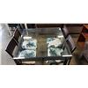Image 2 : GLASS TOP DINETTE TABLE AND 4 SOLID WOOD CHAIRS