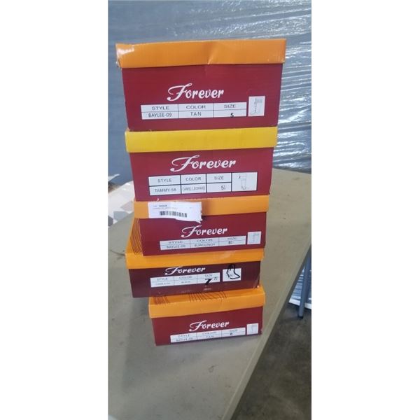 5 PAIRS OF LADIES BOOTS