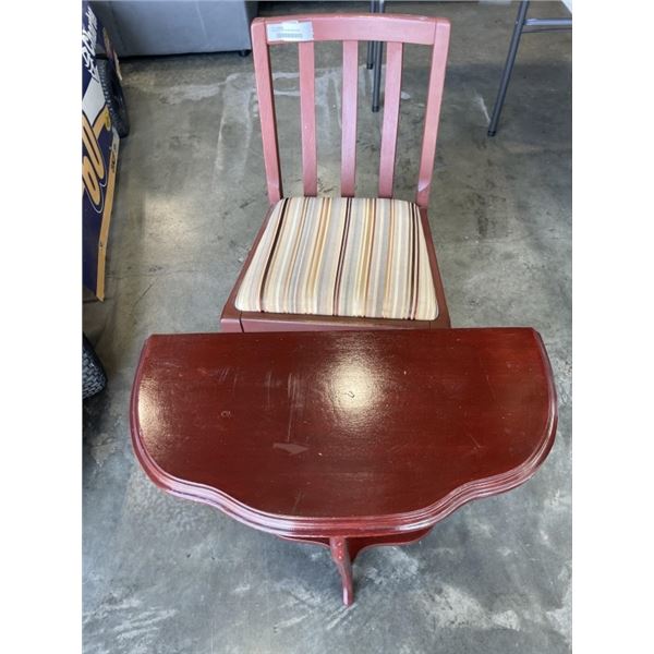 VINTAGE D TABLE AND SIDE CHAIR