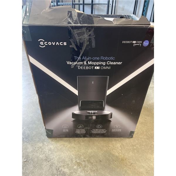 ECOVACS DEEBOT X1 OMNI ROBOT VACUUM AND MOP - TESTED WORKING, RETAIL $849
