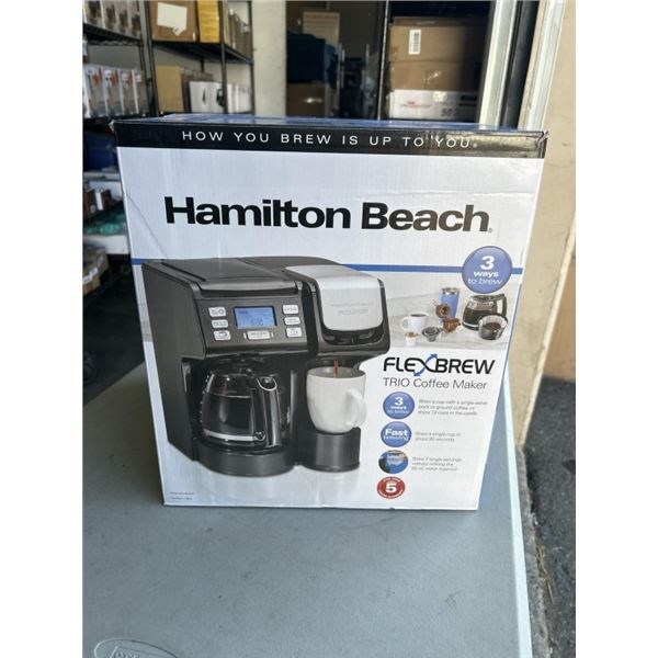 HAMILTON BEACH FLEXBREW TRIO 12 CUP COFFEE MAKER - TESTED WORKING, RETAIL $119