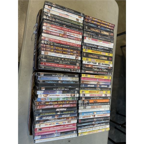 2 TRAYS OF DVDS